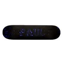 paul blue lightning custom skateboard deck