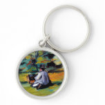 Paul Cezanne A Painter at Work impressionist art keychains