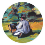 Paul Cezanne a painter at work impressionist art stickers
