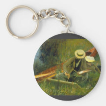Paul Helieu by John Singer Sargent Keychain