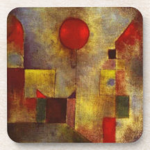 Paul Klee Red Balloon Coasters