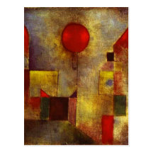 Paul Klee Red Balloon Postcard
