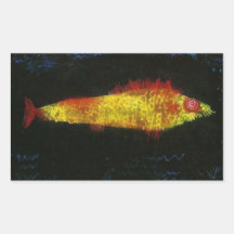 Paul Klee The Goldfish Gold Fish Goldfisch Fische Rectangle Stickers