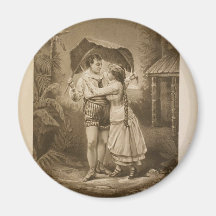 Paul & Virginia Retro Theatre Magnets