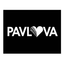 Pavlova Fern Heart Dark Postcards