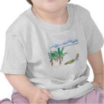 Paw Paw Harvesting Bananas Infant T Shirts
