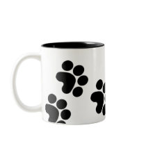 paw print coffee mug