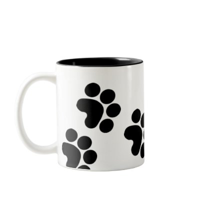 paw print coffee mug by akiliking