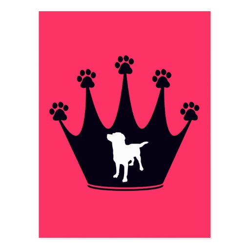 Paw Print Crown Postcard Zazzle