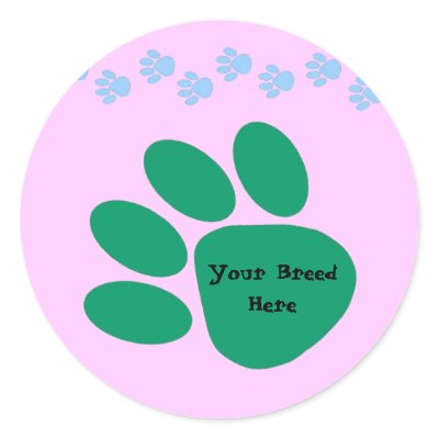 Paw Print Customisable Sticker by deesbasenjis