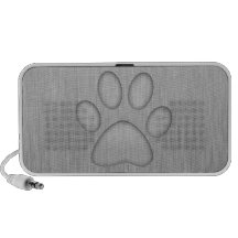Paw Print; Metal-look Mp3 Speakers