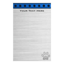 Paw Print; Metal-look Stationery Paper
