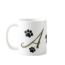 Paw Print Monogram Mug