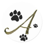 Paw Print Monogram Sticker