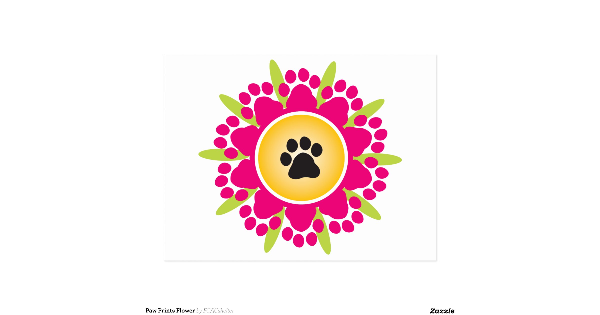Paw Prints Flower Zazzle