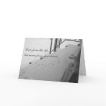 Paw Prints in the Snow Pet Sympathy Card
