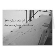 Paw Prints in the Snow Pet Sympathy Card