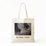 Paw Prints = LOVE Canvas Bag