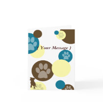 Paw Prints n Circles Dog Cards