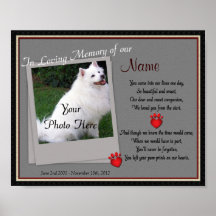 Paw Prints on My Heart Pet Memorial - Dog Cat