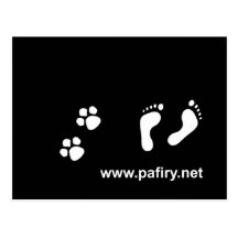 Paw prints PAFi Postcards