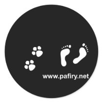 Paw prints PAFi Round Sticker