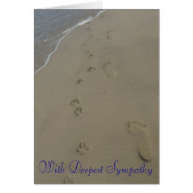 Paw Prints sympathy card