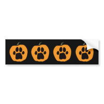 Paw Pumpkin Bumper Sticker