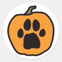 Paw Pumpkin Sticker