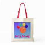 Paw-shaped balloon bouquet_Party Animal tote bag