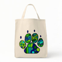 Pawprint Blue/Green Bag