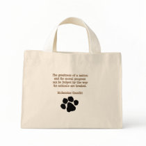 PawPrintGhandi Canvas Bags