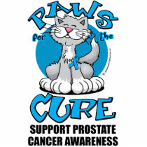 Paws for the Cure Cat Prostate Cancer Acrylic Cut Out