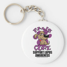 Paws for the Cure Lupus Keychain