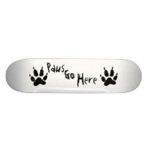 Paws Go Here Skate Deck