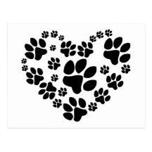 Paws Heart Wens Kaart
