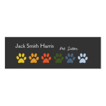 Paws Pet Sitter Veterinarian Business Card Templates