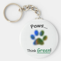 Paws...Think Green Key Chains
