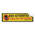 Pay Attention Bumper Sticker bumper stickers