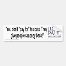 Pay for tax cuts bumper sticker