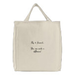 Pay it forward...You can make a difference! embroidered bags