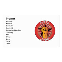 Payroll Is Power Business Card Template