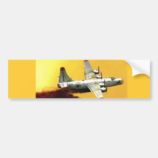 PB4 FIREFIGHTER AIRCRAFT BUMPER STICKER