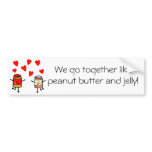 "PB&J Love" Bumper Sticker bumper stickers