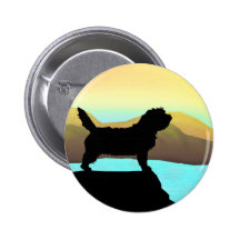 PBGV Dog By The Sea Pin