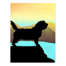 PBGV Dog By The Sea Postcard