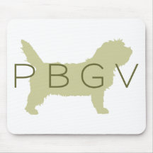 PBGV Dog (green with PBGV) Mousemat