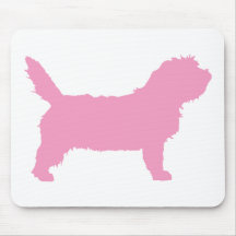PBGV Dog (pink) Mousepad