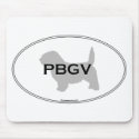 PBGV Oval mousepads