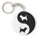 PBGV Ying Yang keychains